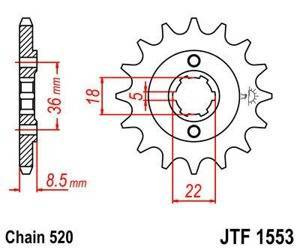 ZĘBATKA NAPĘDOWA JT PRZÓD