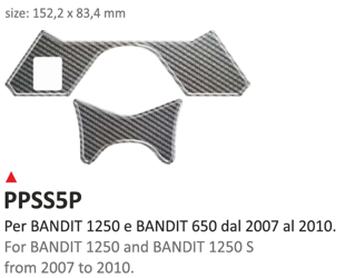 ONEDESIGN Naklejka na półkę kierownicy Suzuki Bandit 650-1250 2007/2010
