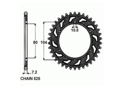 SUNSTAR zębatka tylna 1-4347-42