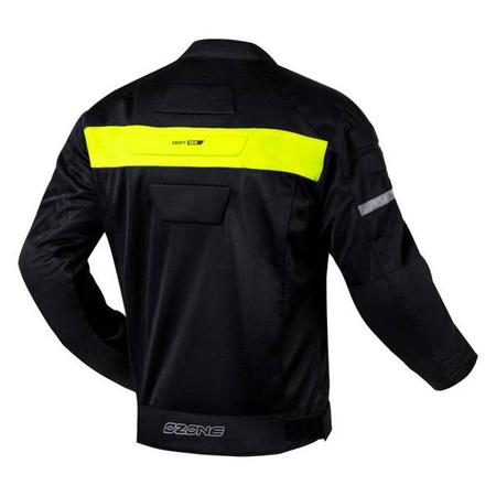 KURTKA TEKSTYLNA OZONE DART BLACK/FLUO YELLOW