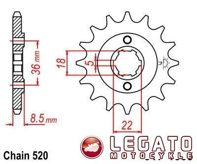 ZĘBATKA NAPĘDOWA JT PRZÓD