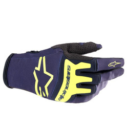 RĘKAWICE ALPINESTARS TECHSTAR NIGHT NAVY/FLUO YELLOW