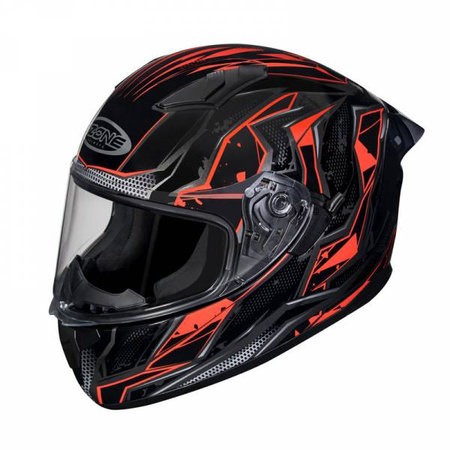 Kask Motocyklowy Ozone Integralny Sprint Black/Grey/Fluo Red