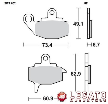 KLOCKI HAMULCOWE SBS 602 HF