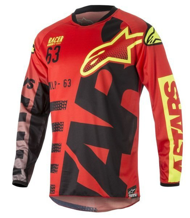 Bluza Alpinestars Racer Braap Cross Enduro Czerwono/Czarny/Żółty/Fluo 2018