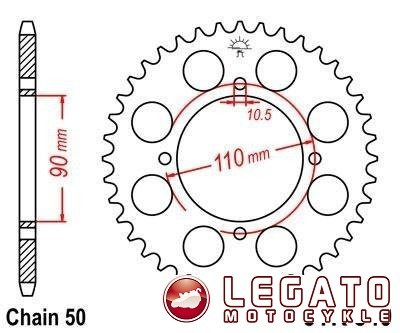 ZĘBATKA NAPĘDOWA JT TYŁ (530)