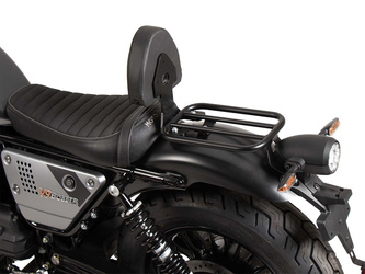 Drivers backrest black for Moto Guzzi V9 Bobber/Special Edition (2021-) in combi whit Solorack 613559