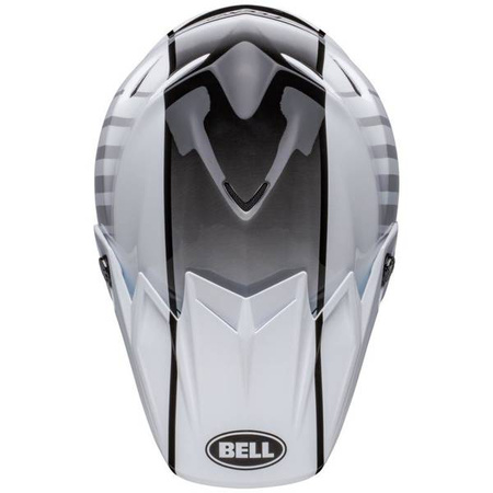 KASK BELL MOTO-9S FLEX SPRINT MATTE/GLOSS WHITE/RED
