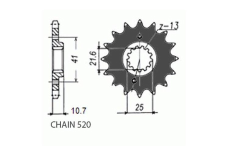 SUNSTAR ZĘBATKA NAPĘDOWA PRZEDNIA 394-15
