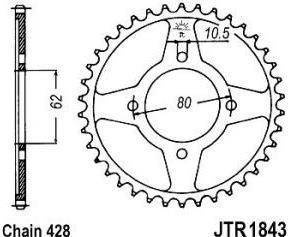 ZĘBATKA NAPĘDOWA JT TYŁ (428)