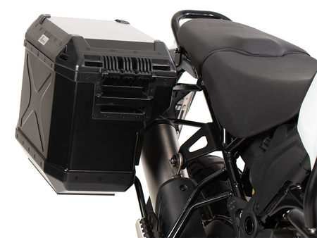 Side carrier cutout black incl. Xplorer black sideboxes for Ducati DesertX Rally (2024-)