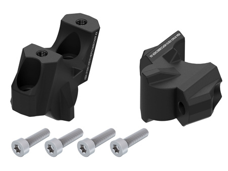 Handlebar riser with offset 35 mm high, 15 mm back, black for BMW S 1000 R (2021-)