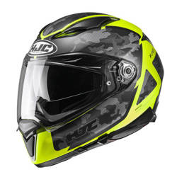Motocyklowy Kask HJC F70 Katra Yellow