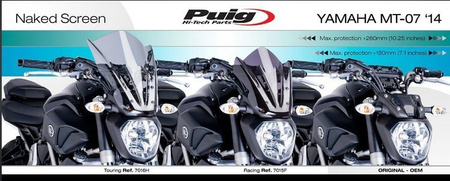 Owiewka PUIG do Yamaha MT-07 14-17 (Sport) Mocno przyciemniany  (F) 7015F