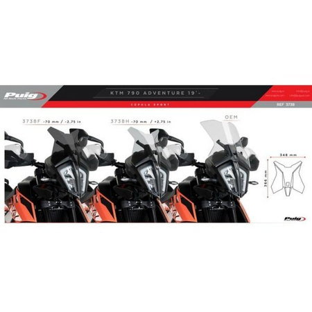 Szyba sportowa PUIG do KTM 790 / 890 Adventure