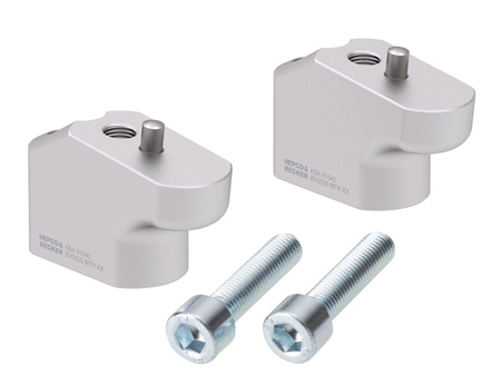 Handlebar riser with offset 30 mm high, 25 mm back, silver for Triumph Tiger 850 Sport (2021-)