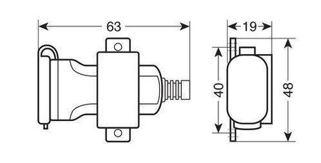 38878 Usb Fix Omega, ładowarka USB 12 / 24V z mocowaniem na śruby i złącza
