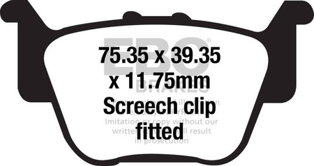 EBC Klocki hamulcowe FA714R (kpl. na 1 tarcze)