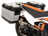 Side carrier cutout stainless steel incl. Xplorer silver sideboxes for KTM 790 Adventure (2024-)