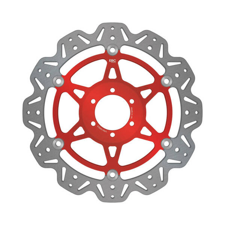 EBC Tarcza hamulcowa motocyklowa VR614RED VEE, czerwona