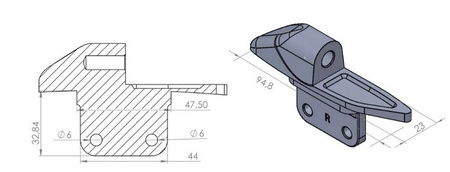 ADAPTER LUSTEREK HI-TECH DO OWIEWEK (9573N, LEWY)