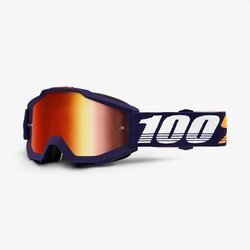 100 PROCENT (2019) GOGLE MODEL ACCURI GRIB KOLOR NIEBIESKI SZYBKA CZERWONE LUSTRO (DODATKOWA PRZEŹROCZYSTA SZYBKA)