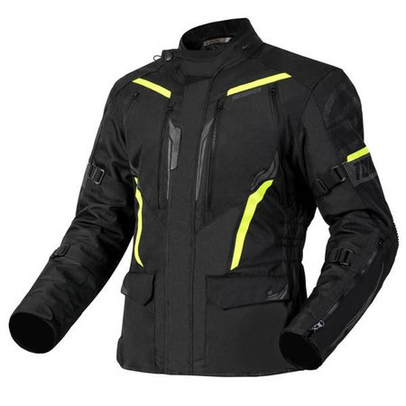 KURTKA TEKSTYLNA OZONE TOUR III BLACK/FLUO YELLOW (PLUS SIZE)