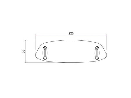REGULOWANY DEFLEKTOR PUIG 23X9 CM (CLIP-ON)
