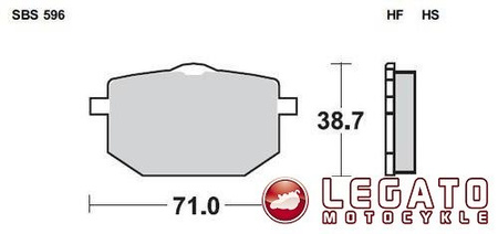 KLOCKI HAMULCOWE SBS 596 HS