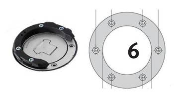 TANKRING EVO SW-MOTECH 6 ŚRUB, YAMAHA BULLDOG (-05), BLACK