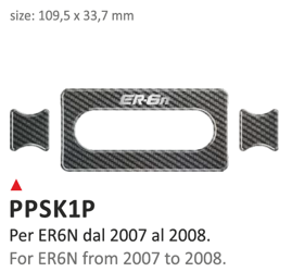 ONEDESIGN Naklejka na półkę kierownicy Kawasaki ER6N 2007/2008