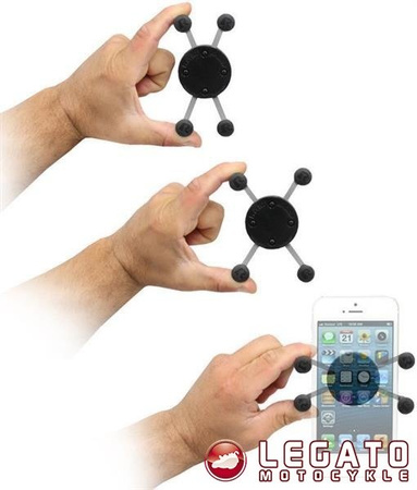 Uchwyt X-Grip™ do przenośnych urządzeń np. smartfon lub nawigacja samochodowa z klamrą zaciskową RAM Tough-Claw™