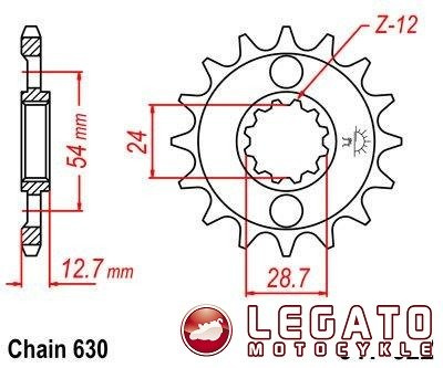 ZĘBATKA NAPĘDOWA JT PRZÓD