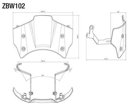 Owiewka reflektora czarna