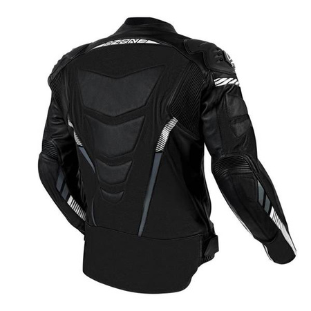 KURTKA SKÓRZANA OZONE RS600 BLACK/WHITE