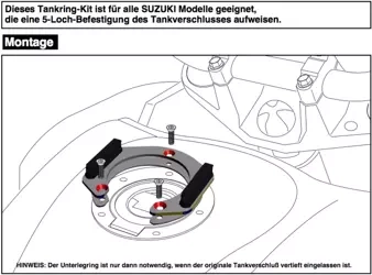 Suzuki V-Strom 1000 ABS (2014-2019) Tank ring Lock it