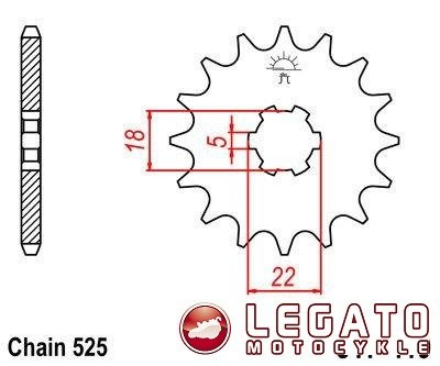 ZĘBATKA NAPĘDOWA JT PRZÓD