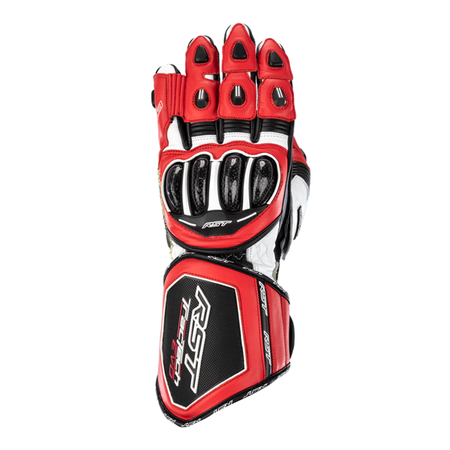 Motocyklowe Rękawice Skórzane RST Tractech Evo 4 CE Red/White/Black (2666)