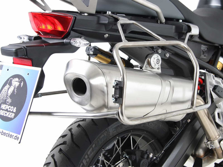 Sidecarrier Cutout stainless steel incl. Xplorer sideboxes black for BMW F 850 GS Adventure (2019-2023)