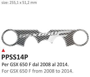 ONEDESIGN Naklejka na półkę kierownicy Suzuki GSX 650F 2008/2014