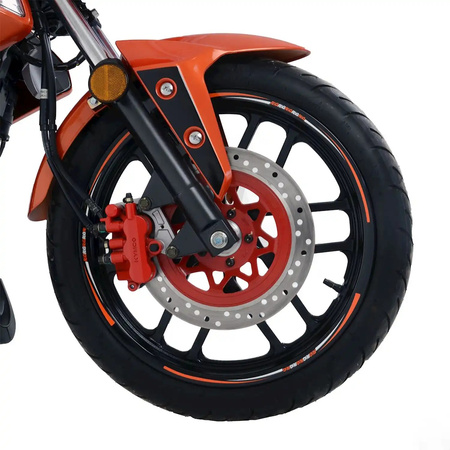 ZESTAW NAKLEJEK NA OBRĘCZ KOŁA NA RANT FELG RG RACING KOŁA 17 CALI RED