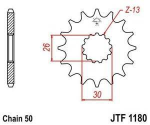 ZĘBATKA NAPĘDOWA JT PRZÓD (530)