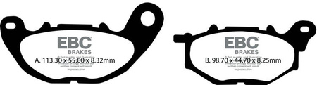 EBC Klocki hamulcowe SFAC705 skuterowe karbonowe (kpl. na 1 tarcze)