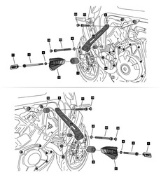 Crash pady PUIG do Yamaha MT-09 2021-2025 / Tracer 9 2021-2025 (wersja PRO) Czarny (N) 21370N