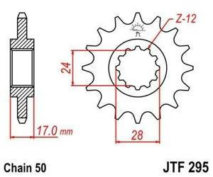 ZĘBATKA NAPĘDOWA JT PRZÓD (530)