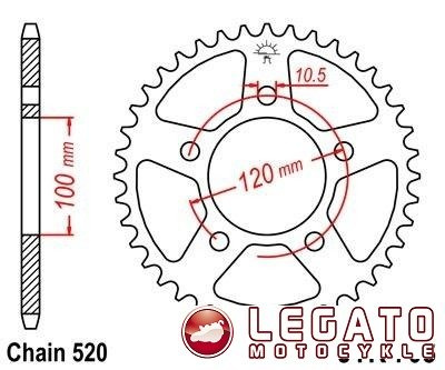 ZĘBATKA NAPĘDOWA JT TYŁ (520)