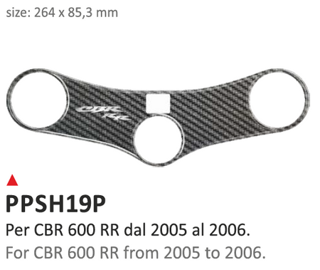 ONEDESIGN Naklejka na półkę kierownicy Honda CBR 600RR 2005/2006