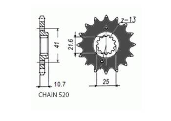 SUNSTAR ZĘBATKA NAPĘDOWA PRZEDNIA 394-15