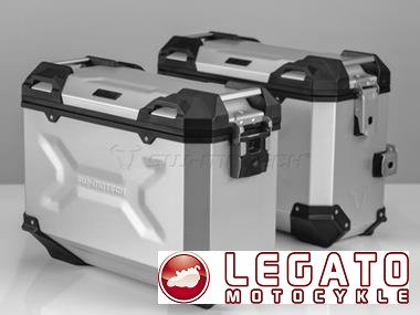 KOMPLETNY ZESTAW KUFRÓW BOCZNYCH TRAX ADV I STELAŻY SILVER 37/37 LTRIUMPH TIGER 1200 EXPLORER (11