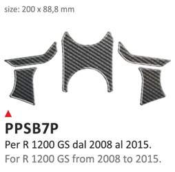 ONEDESIGN Naklejka na półkę kierownicy BMW R1200GS 2008/2012